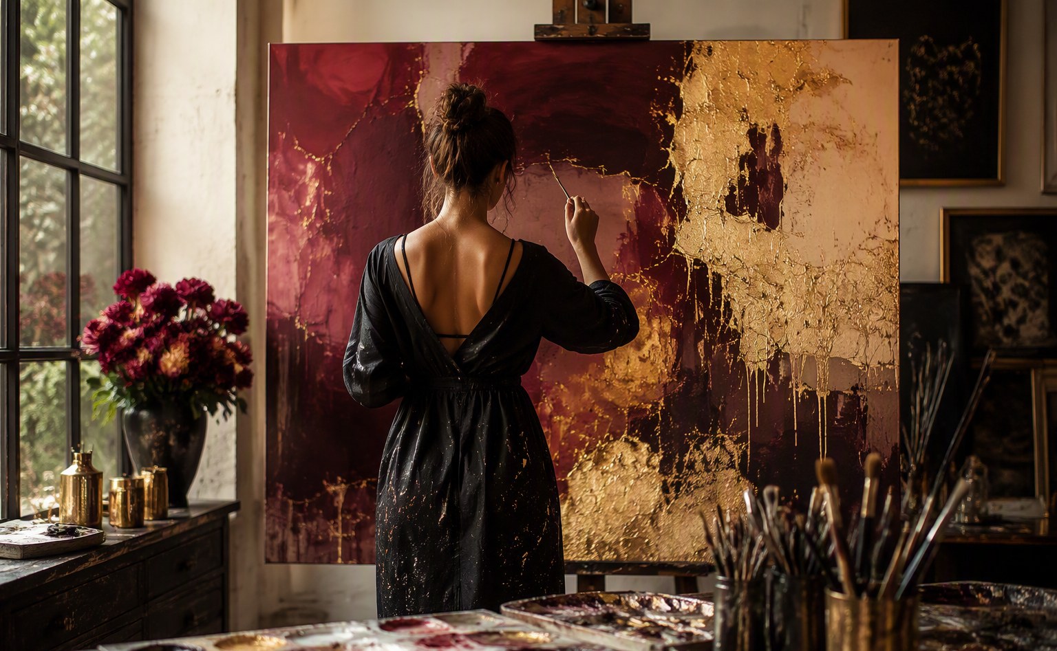 Maryam Alexander in her atelier